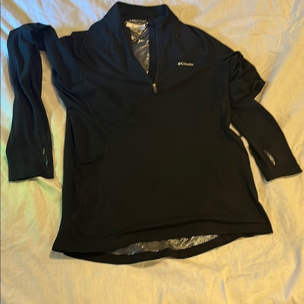 Columbia Midnight Black Half-Zip Top